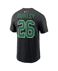 Nike Men's Saquon Barkley Black Philadelphia Eagles Player Name Number T-Shirt