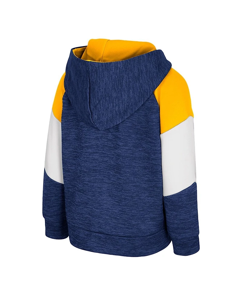 Colosseum Toddler Navy West Virginia Mountaineers Spirit Hollow Full-Zip Hoodie