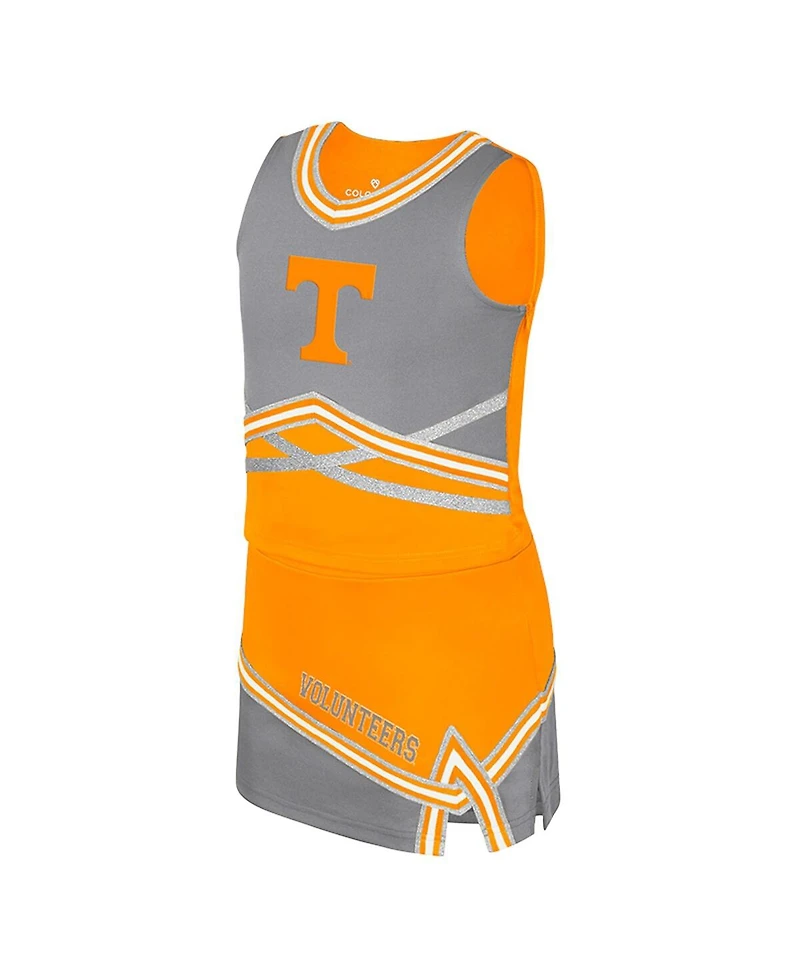 Colosseum Big Girls 2-Piece Tennessee Orange Volunteers Lollipop Park Cheer Set