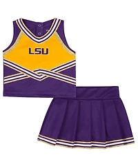 Colosseum Girls Toddler 2-Piece Purple Lsu Tigers Lollipop Park Cheer Set