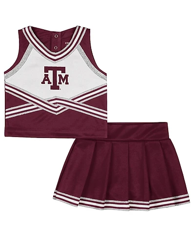 Colosseum Girls Toddler 2-Piece Maroon Texas A&M Aggies Lollipop Park Cheer Set