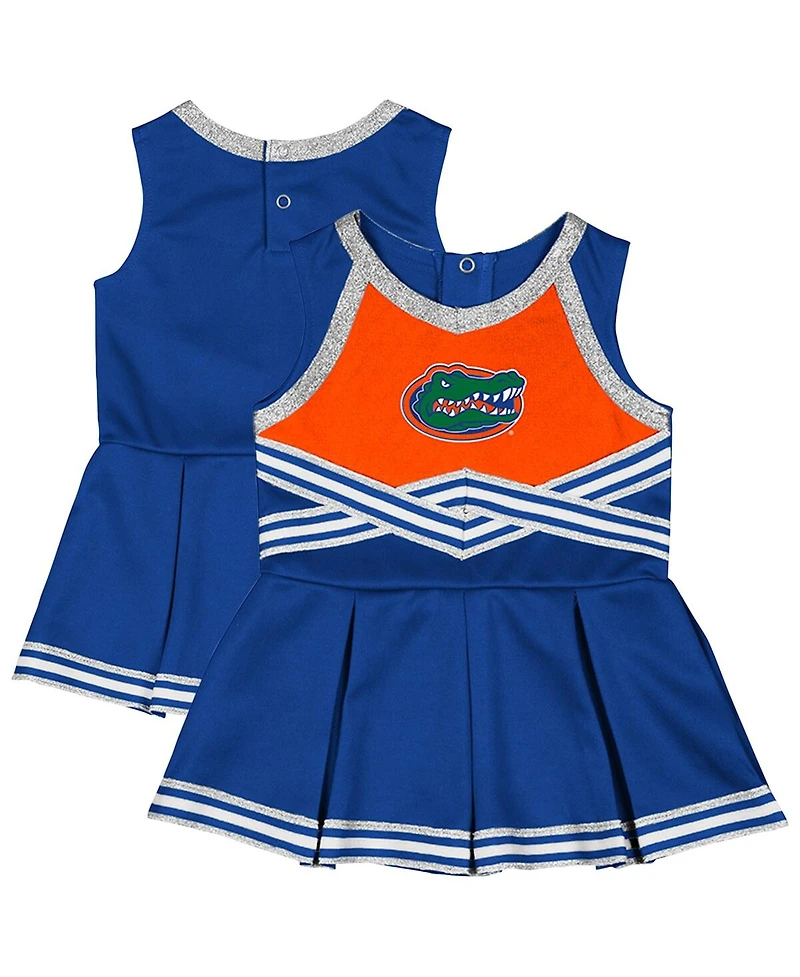 Colosseum Girls Baby Boys and Royal Florida Gators Lollipop Park Cheer Dress