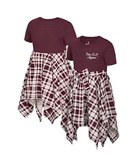 Colosseum Girls Toddler Maroon Texas A&M Aggies Marceline Plaid Dress