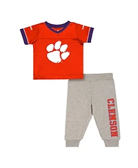 Colosseum Baby Boys and Girls Newborn 2-Piece Clemson Tigers Nothing but the Hits Football Set
