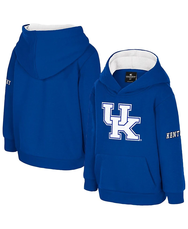 Colosseum Toddler Royal Kentucky Wildcats Big Logo Volume Fleece Pullover Hoodie