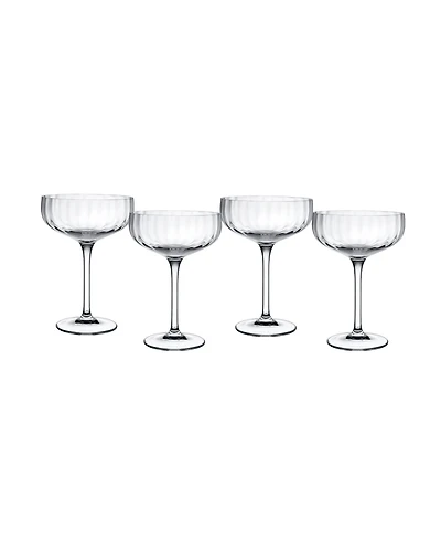 Villeroy Boch Rose Garden Coupe Champagne Glasses, Set of 4