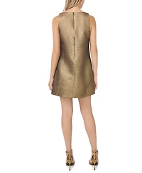 1.state Women's Metallic Scoop Neck Shift Dress
