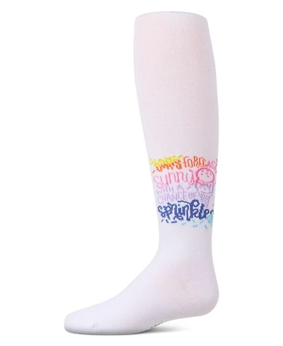 Memoi Girls Sunny Days Opaque Stretch Cotton Tights