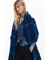 Desigual Women's Checkered cape scarf