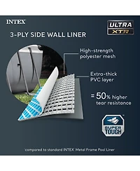 Intex 18' x 9' x 52" Ultra Xtr Rectangular Frame Swimming Pool Set with Pump
