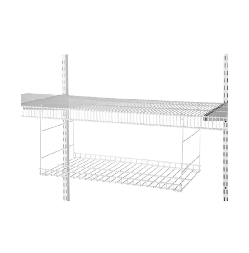 Rubbermaid 24 In Universal Closet Steel Wire Added Storage Hanging Shelf, White