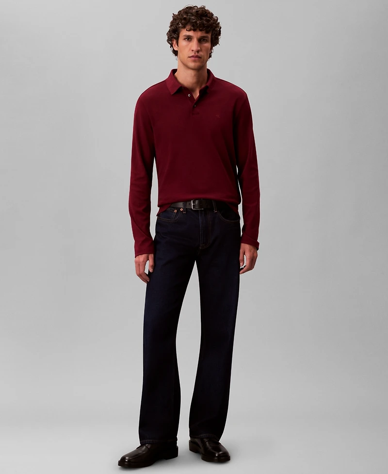 Calvin Klein Men's Long Sleeve Polo Shirt