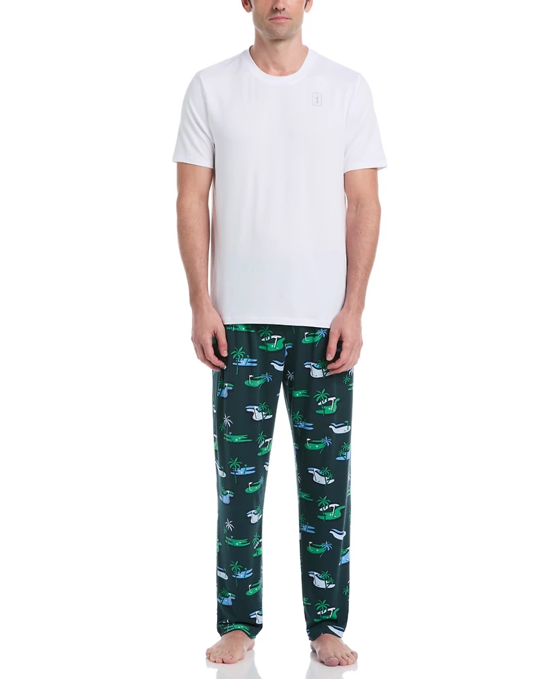 Perry Ellis Portfolio Men's Soft Touch Beach Course Pajama Pants