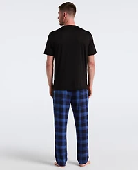 Perry Ellis Portfolio Men's Deluxe Touch Plaid Print Pajama Pants