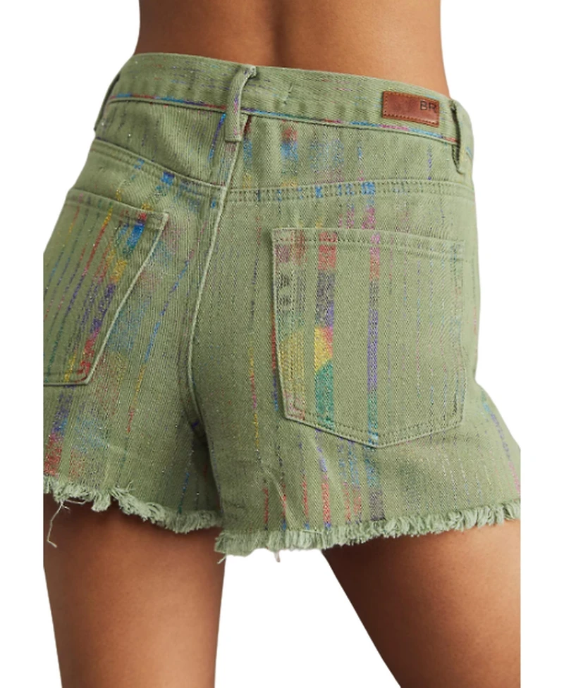 Blue Revival Women's Paloma Over The Rainbow High-Rise Denim Shorts