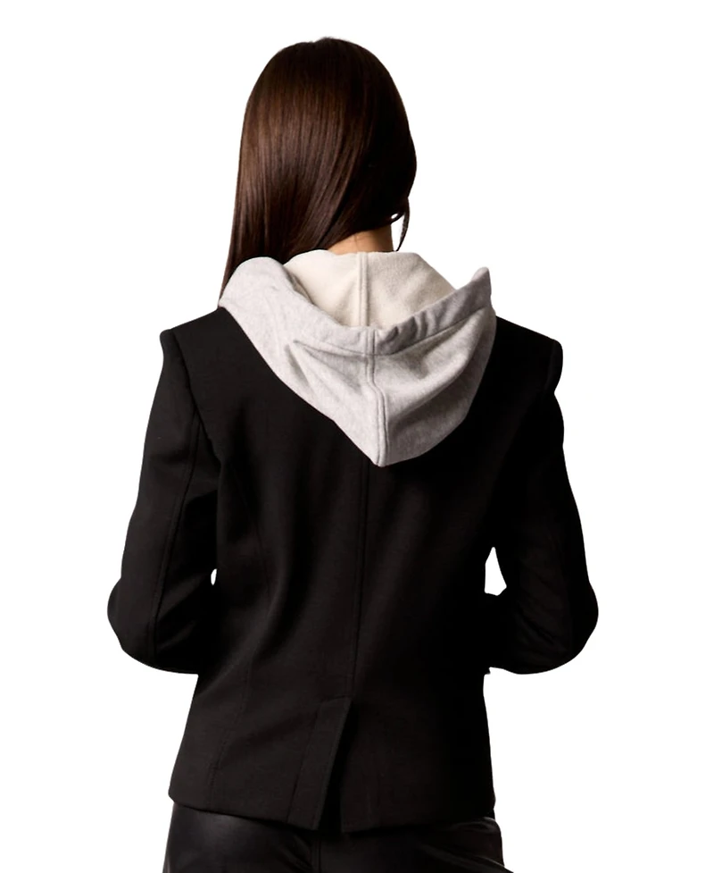 Blue Revival Women's Helen Double-Breasted Blazer with Removable Hoodie Insert