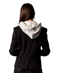 Blue Revival Women's Helen Double-Breasted Blazer with Removable Hoodie Insert
