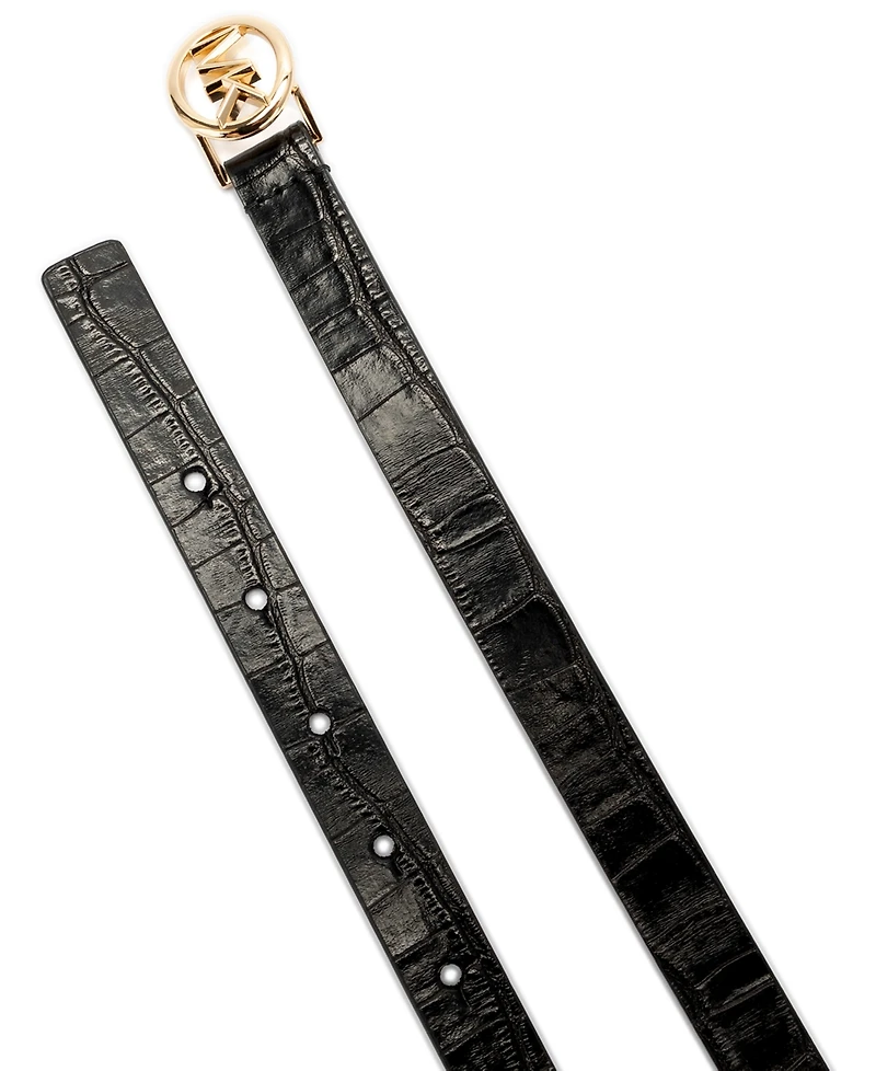 Michael Kors Logo Skinny Leather Belt