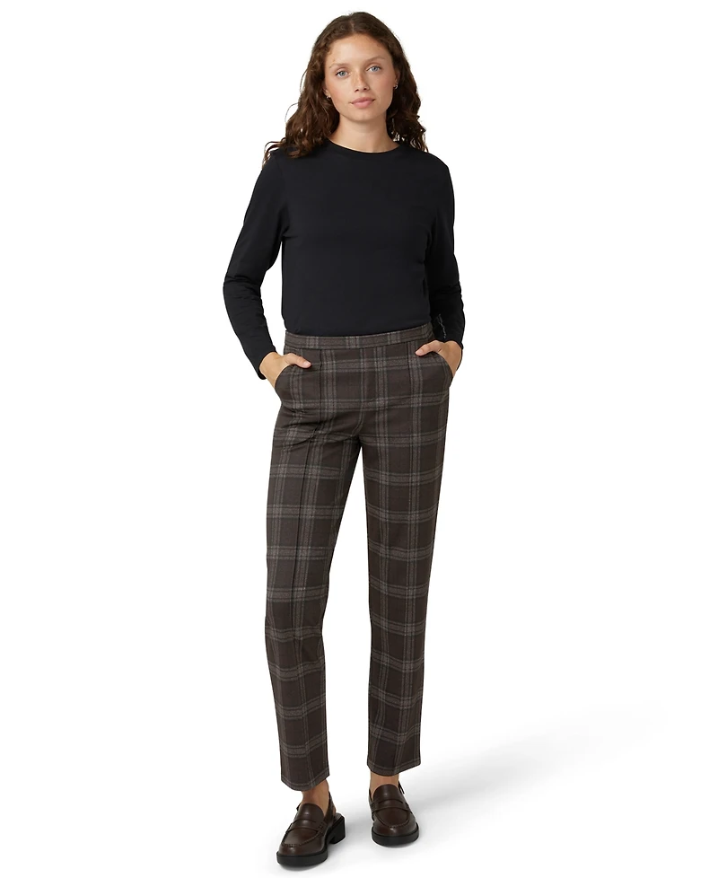 Hue Women's Plaid Pattern Trouser Pants