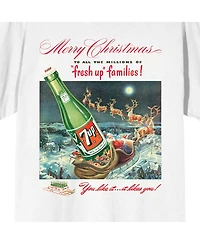 7UP Merry Christmas To All The Millions of Fresh Up Families White Short Sleeve Adult T-Shirt-5XL