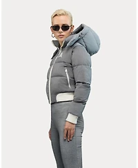 Alpenhaus Women's Pariset Cropped Puffer Bomber with Detachable Sleeves