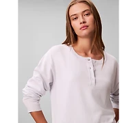 Calvin Klein Jeans Women's Long Sleeve Henley T-Shirt