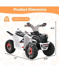 Kids Ride on Atv 4 Wheeler Quad Toy Car 6V Battery Powered Motorized Toy
