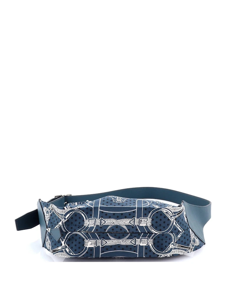 Pre-Owned Hermes Banasilk Belt Bag Printed Silk and Leather