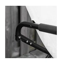 Chic Crate - Rocking Chaise Lounge Chair - 400lb Sunbathing Lounger w/ UV50+ Fabric & Locking Rockers - Compact Fold for Pool/Beach, White