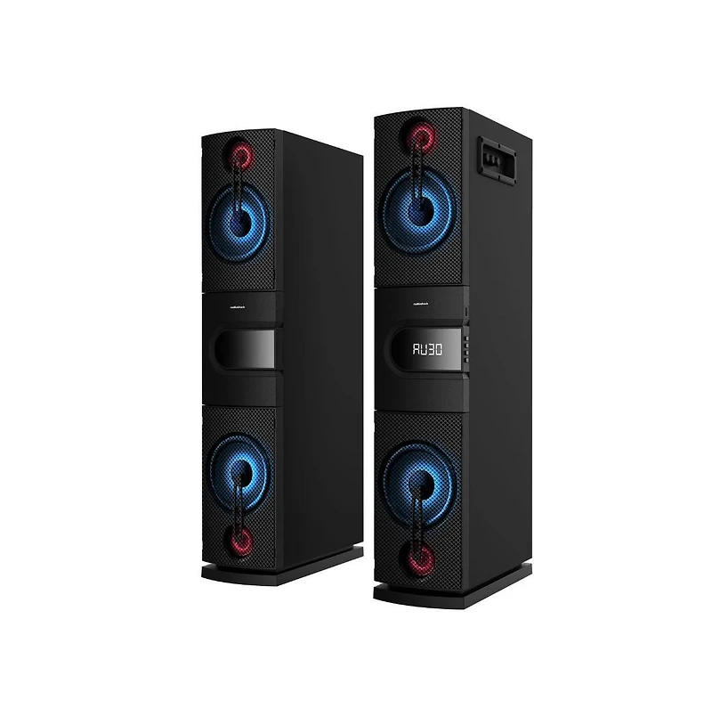 RadioShack 240W Tower Speaker Bluetooth Compatible Remote Control with Fm Radio and Karaoke Function 4001975