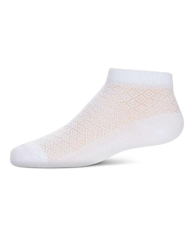 Memoi Big Girls Diamond Sheer Anklet Socks