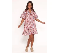 Petal and Pup Women's Peachy Mini Dress - Red Picnic Stripe