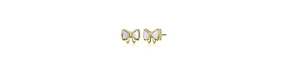 GiGiGirl 14K Gold Plated Bow Design Stud Earrings For Kids