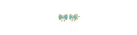 GiGiGirl 14K Gold Plated Bow Design Stud Earrings For Kids