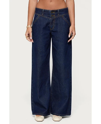 Edikted Women's Meredith Low Rise Jeans