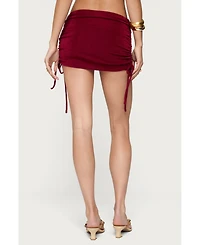 Edikted Womens Caspia Drawstring Mini Skirt