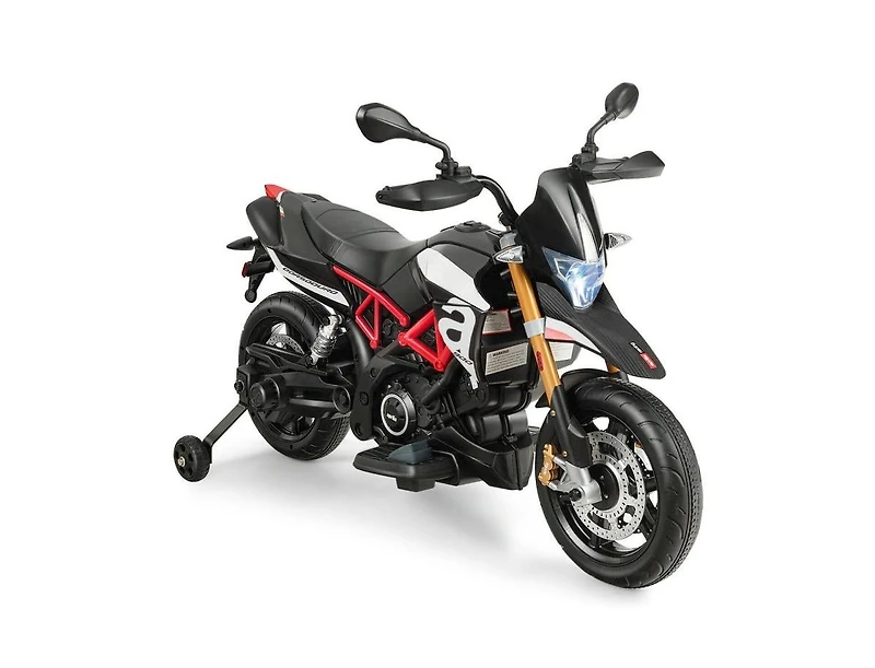 12V Licensed Kids Ride-On Motorcycle with Sounds – Black