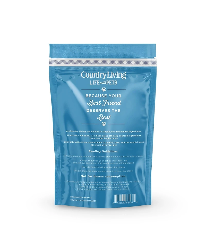 Country Living 5"-7" Cow Tails Dog Chews – 10 Count Bag – All-Natural, Single-Ingredient, Long-Lasting Beef Chews – High-Protein, Grain-Free – Promote