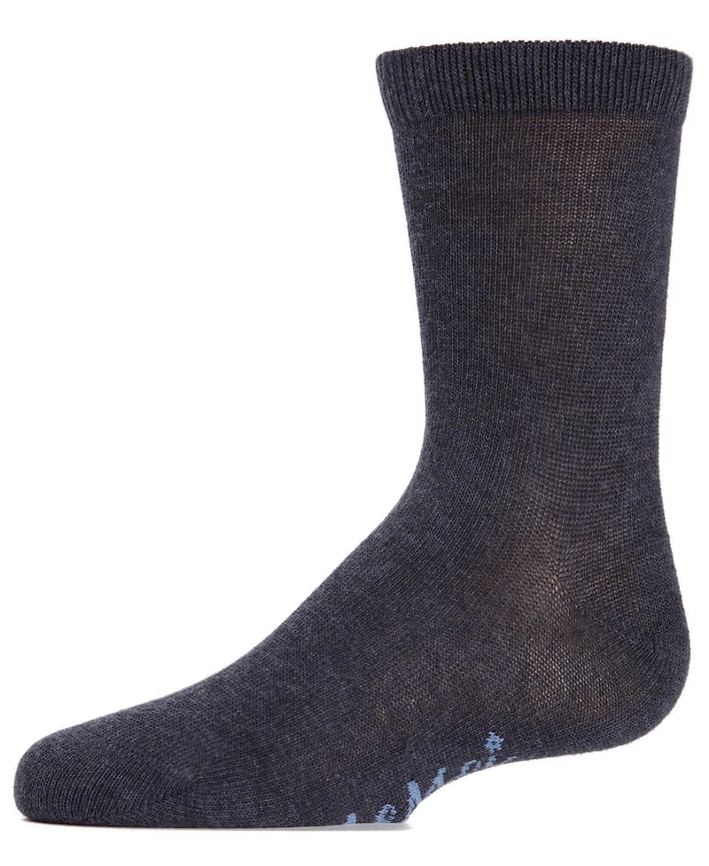 Memoi Kids' Basic Cotton Blend Crew Socks