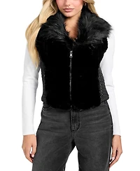 Guess Women's Amari Sleeveless Faux Fur Vest