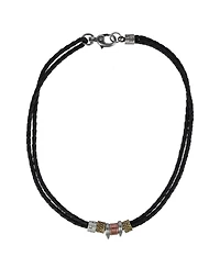 Trafalgar Nasher Faux Leather Beaded Necklace