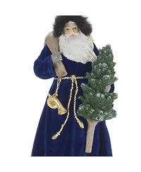 Set of 2 Santa with Tree Figurines – Festive Holiday Decorations for Home and Garden