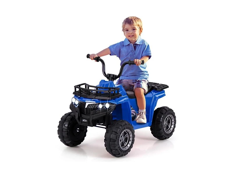 6V Kids Ride-On Electric Atv with Led Headlights & MP3 – Blue