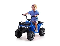 6V Kids Ride-On Electric Atv with Led Headlights & MP3 – Blue
