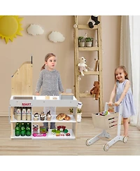 Grocery Store Playset Pretend Supermarket Shopping Set