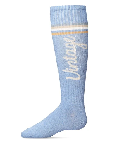 Memoi Little Girls Vintage Stripe Cotton Blend Knee High Socks