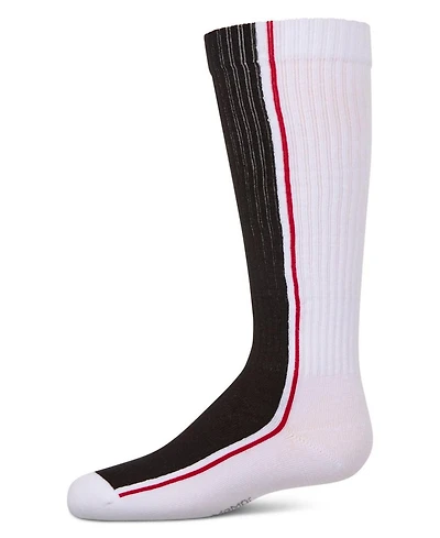 Memoi Girls Color Block Stripe Stretch Cotton Knee Sock