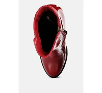 High Key Collared High Heel Ankle Boot Women