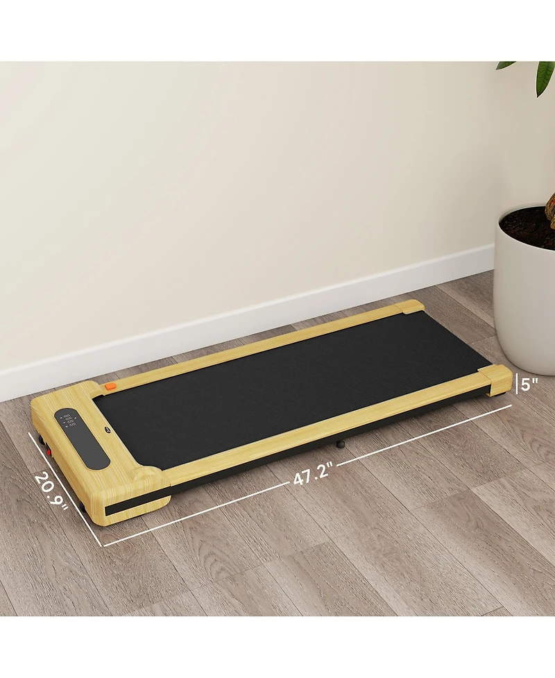 Soozier Walking Pad Under Desk Treadmill with Remote Control, Wheels
