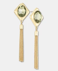 I.n.c. International Concepts Crystal & Chain Tassel Linear Drop Earrings, Macy's Exclusive
